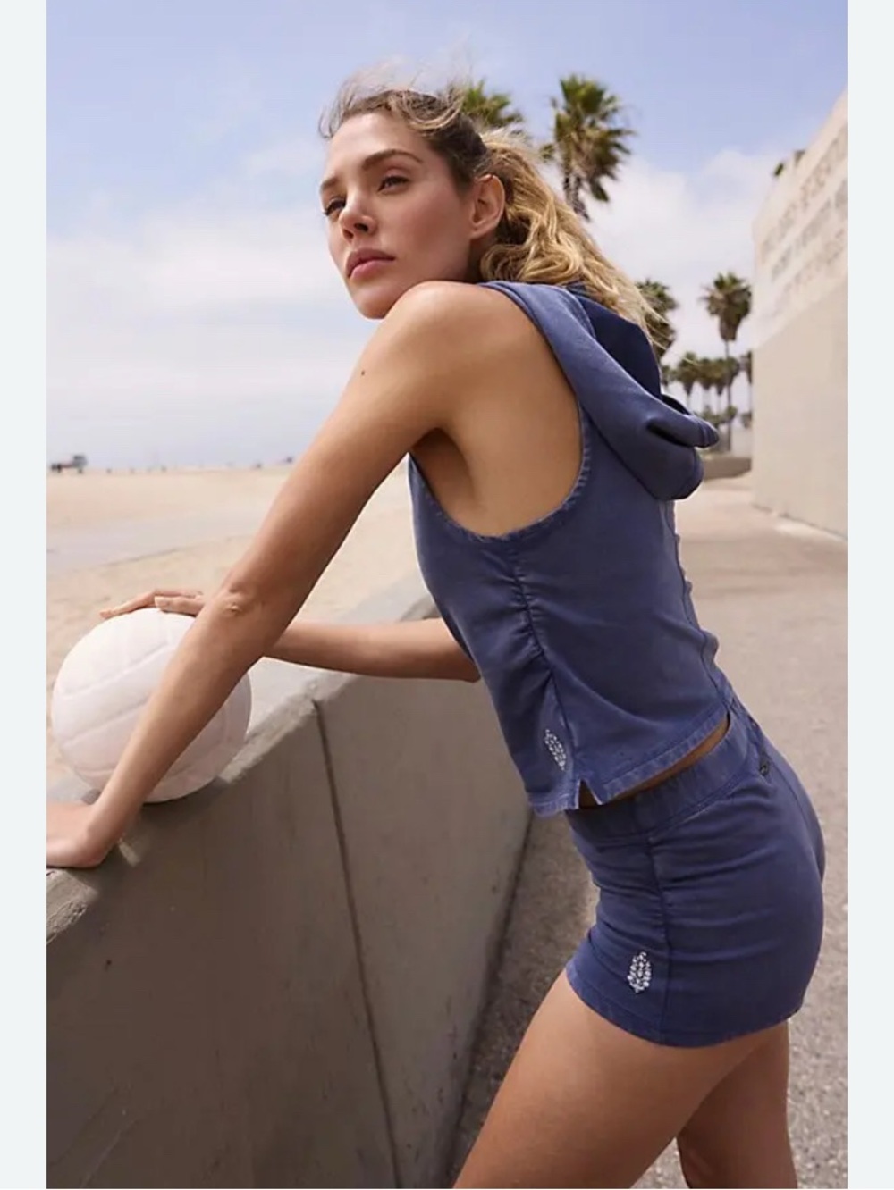 Free People Hot Shot Hooded Tank Set Large
